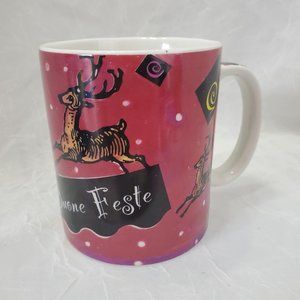 Christmas Starbucks Coffee Mug Cup Peace on Earth Buone Feste Voeux de Noel Deer